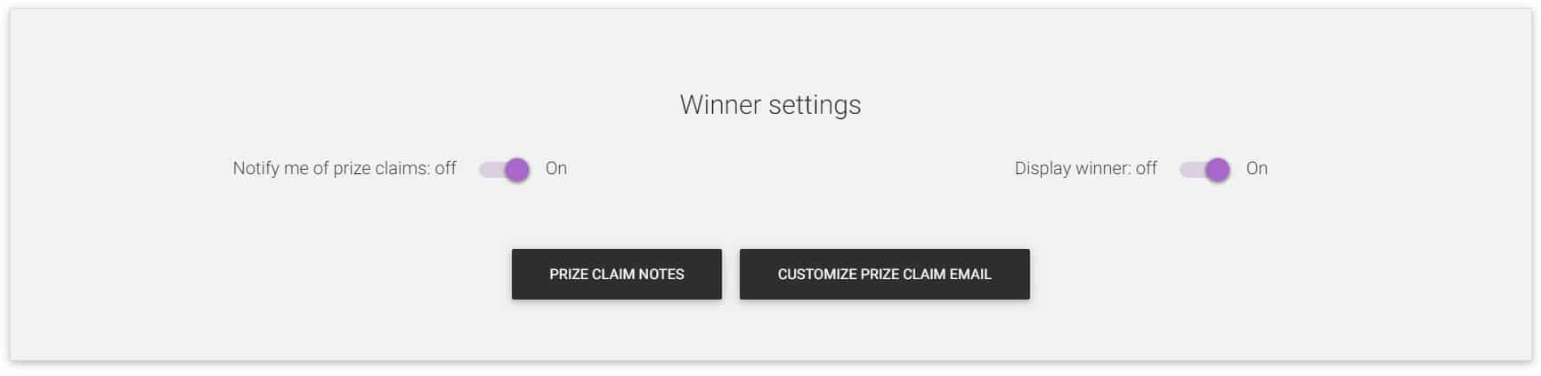 Customize the winner notification email - contest winner generator